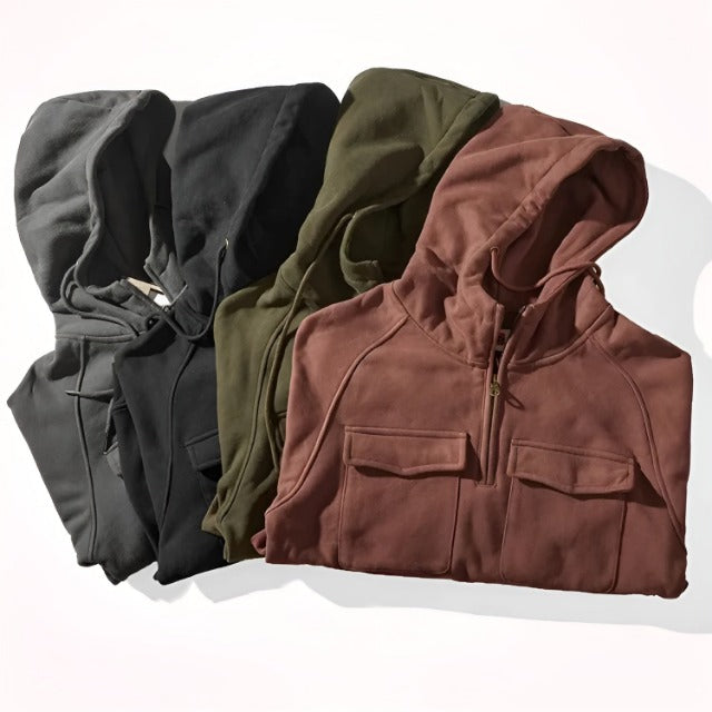 Rebolet | Nordberg – Herren Winter Hoodie mit Fleecefutter und Kapuze