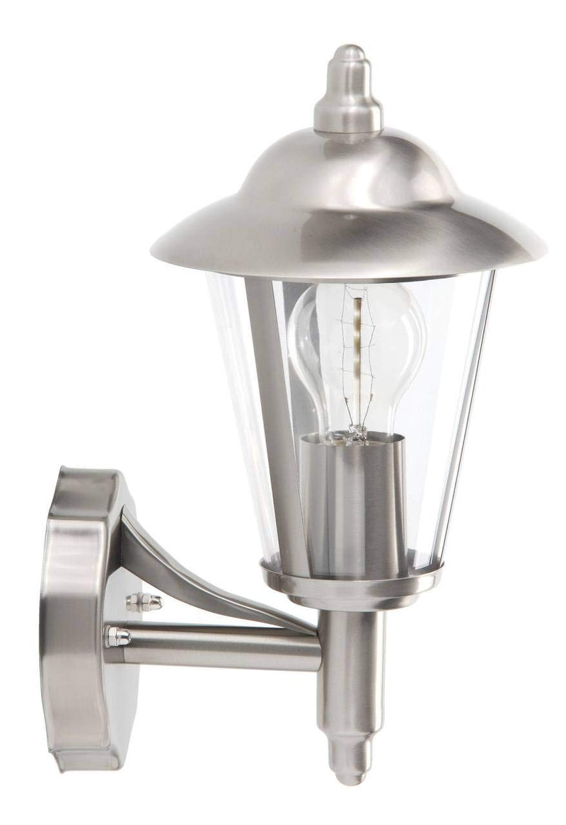 Brilliant Lampe Neil Außenwandleuchte stehend edelstahl | 1x A60, E27, 60W, geeignet für Normallampen (nicht enthalten) | IP-Schutzart: 44 - spritzwassergeschützt