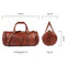 Leabags Leder Weekender Damen & Herren I Echtleder Premium Reisetasche I 35 l Sporttasche I Duffle Travel Gym Bag I Sporttasche I Trainingstasche I Tasche Flugzeug I Größe L I Vintage Cognac