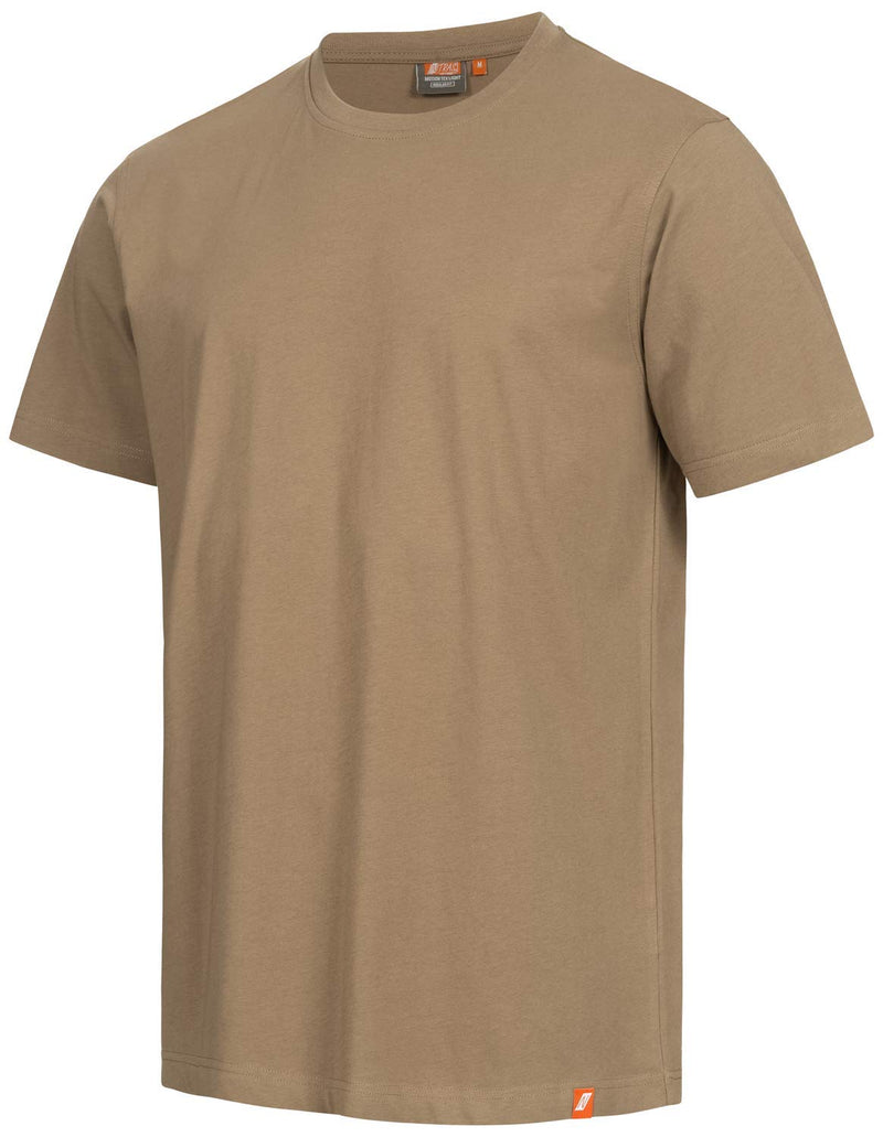 Nitras Motion TEX Light Arbeits-T-Shirt - Kurzarm-Hemd aus 100% Baumwolle - für die Arbeit - Beige - L