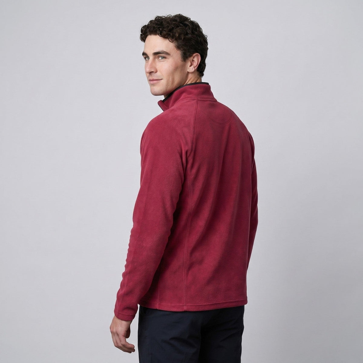 Herren Quarter-Zip Thermo-Fleece – atmungsaktiver Midlayer