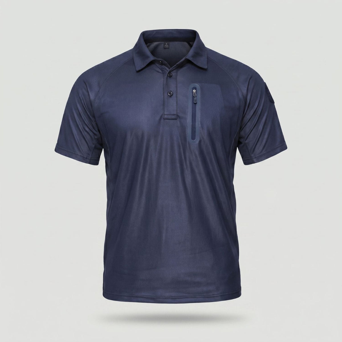 Herren Schnelltrocken-Poloshirt – Reißverschlusstasche, Outdoor
