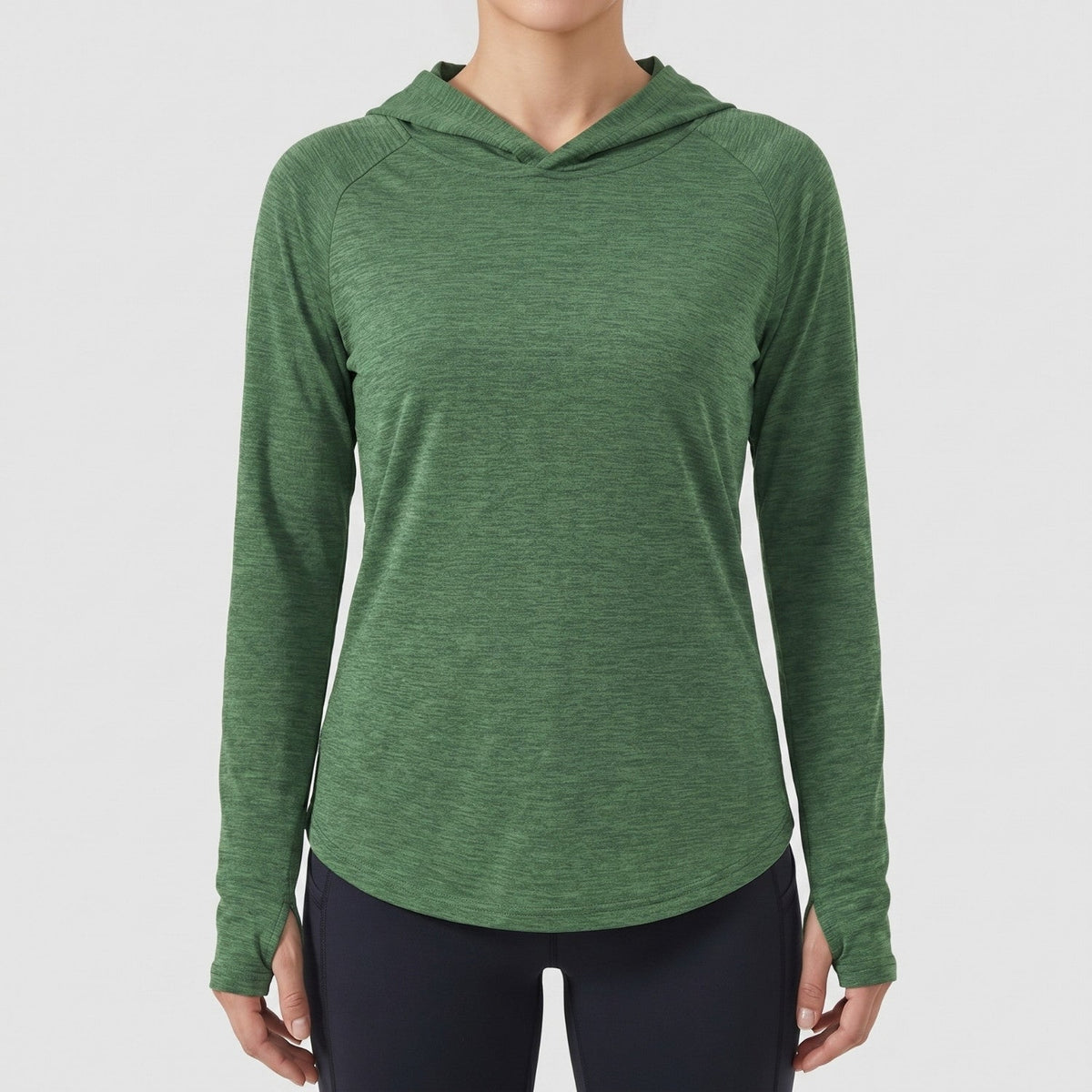 Damen Sonnenhoodie mittelschwer – UPF 50+ UV-Schutzoberteil mit Kapuze