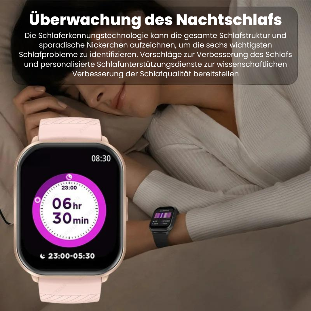 Rebolet | Fitpro Ultra Smartwatch für iOS/Android Handys mit Echtzeit Herzfrequenzmesser, Blutdruck-/Sauerstoff-Tracker