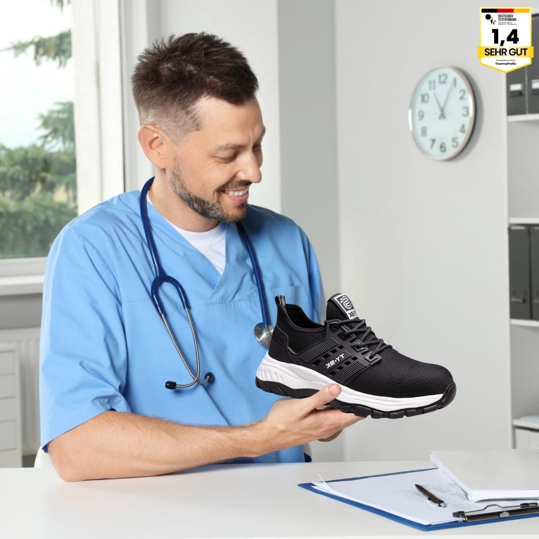 OrthoSafe - ergonomischer und schmerzlindernder Sicherheitsschuh - Zertifiziert nach EN ISO 20345