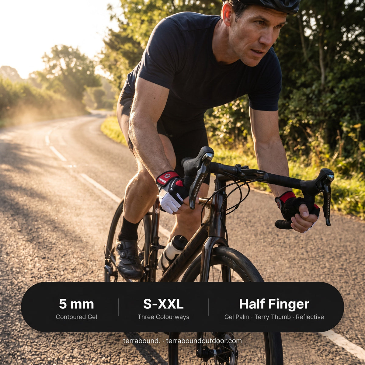 Atmungsaktive Radhandschuhe – Gel-Grip mit Reflexstreifen