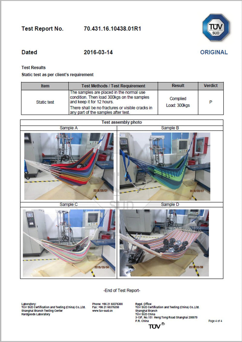 Kronenburg Mehrpersonenhängematte 210 x 150 cm, Belastbarkeit bis 300 kg – Indoor & Outdoor Hängematte Bunt - Farb- und Modellwahl