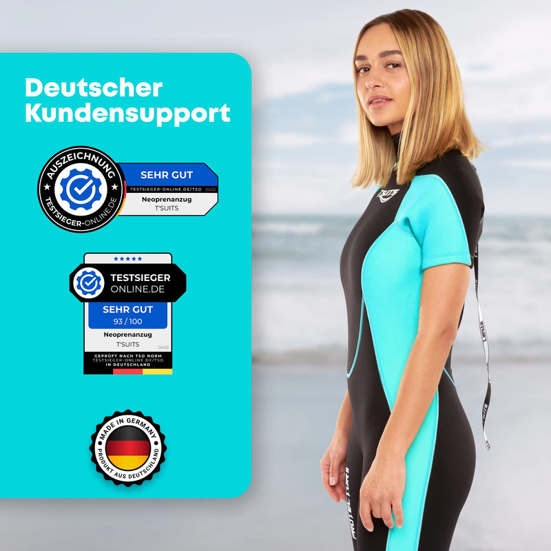 T´SUITS Neoprenanzug Herren [3mm, Shorty, Protector-I] | Tauchen, Schwimmen, Surfen, Kiten, Wasserski, Rafting - Jetzt Größe Wählen (XL, Herren Schwarz/Weiß)