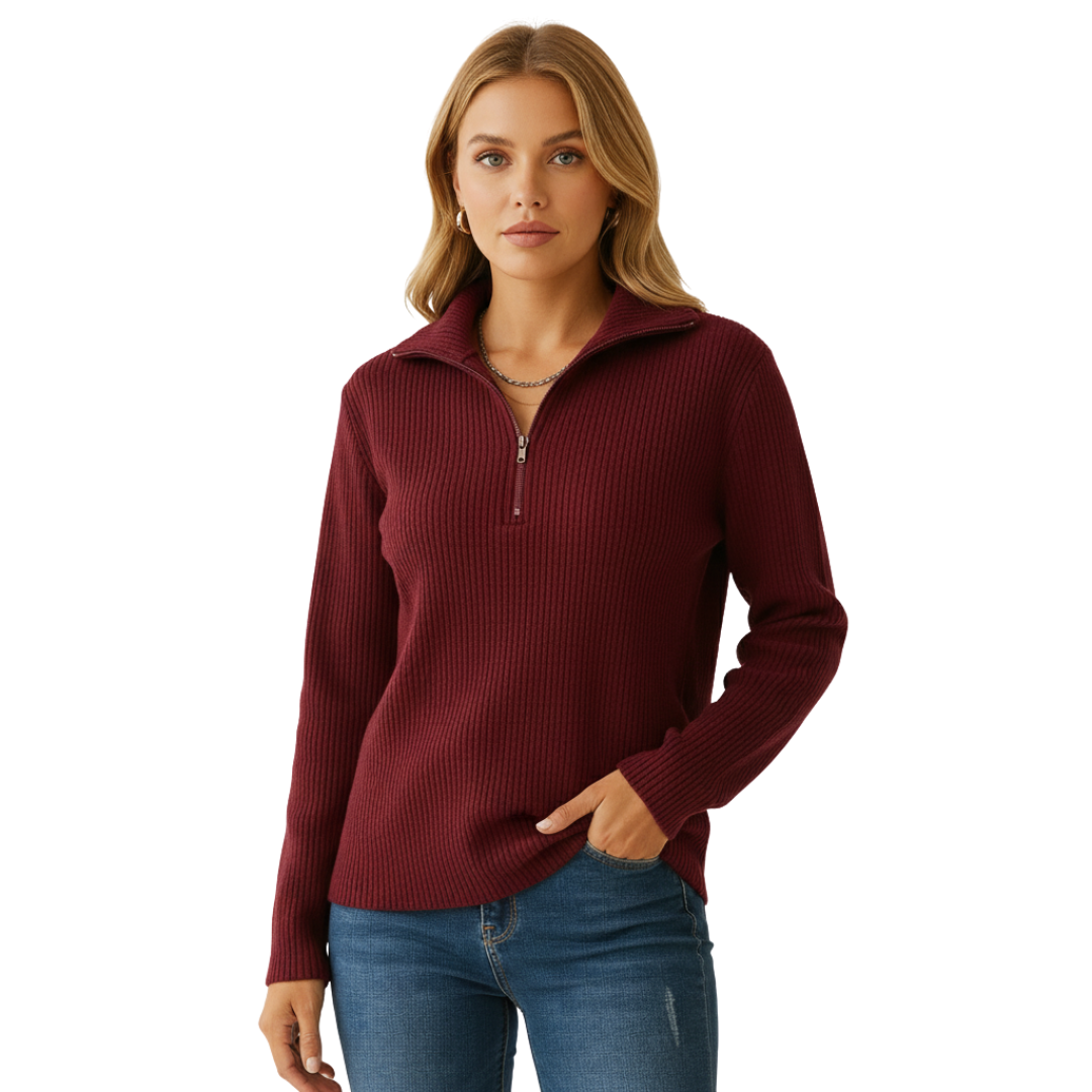 Selene Pullover mit Halb-Reißverschluss