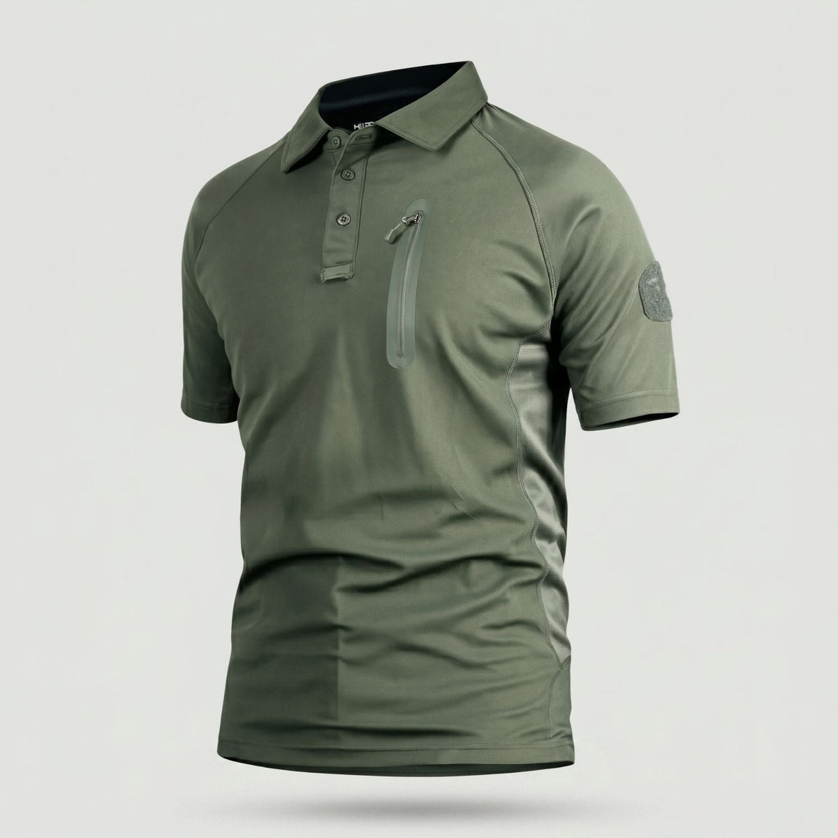 Herren Schnelltrocken-Poloshirt – Reißverschlusstasche, Outdoor