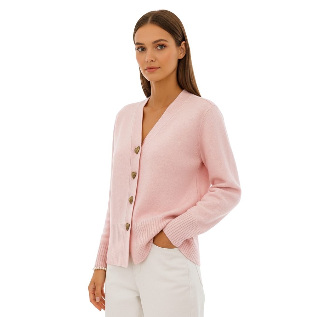 PureCharm V-Ausschnitt-Strickcardigan