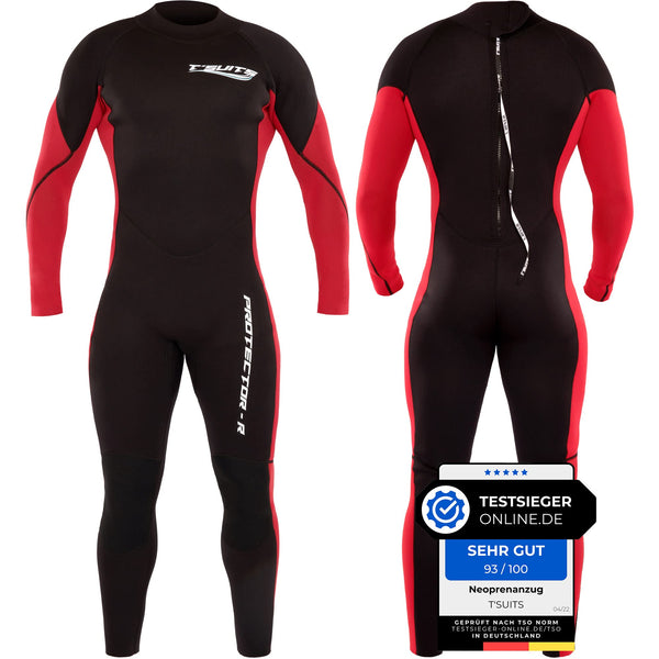 T´SUITS Neoprenanzug Herren [3mm, Lang, Protector-R] | Tauchen, Schwimmen, Surfen, Kiten, Wasserski, Rafting - Jetzt Größe Wählen (XL)