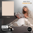 Elmas Home® Baumwolldecke 100% natürliche Baumwolle | 200x240cm XXL Tagesdecke | Premium Kuscheldecke als Sofaüberwurf, Wohndecke (Classic Diamond, Sand-Beige)