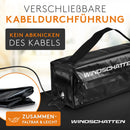 WINDSCHATTEN® - eBike Akku Tasche [zwei Größen] - e-Bike Akku Schutzhülle - Sicher Laden dank Kabeldurchführung - Akkutasche eBike Fahrrad mit Reißverschluss & Reflektoren