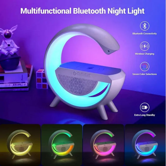 Rebolet | Multifunktionaler Bluetooth-Lautsprecher mit Licht, kabellosem Laden & Uhr