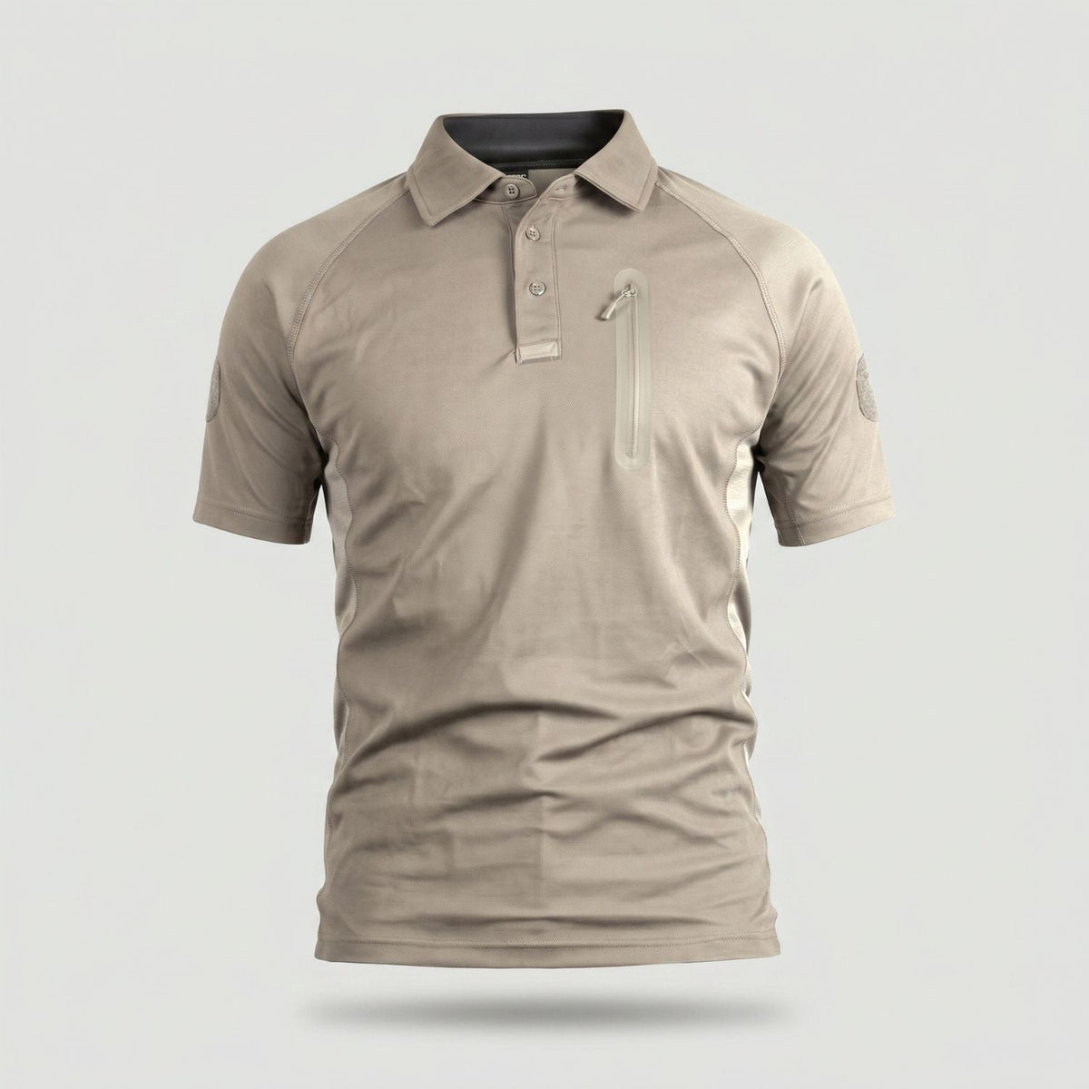 Herren Schnelltrocken-Poloshirt – Reißverschlusstasche, Outdoor