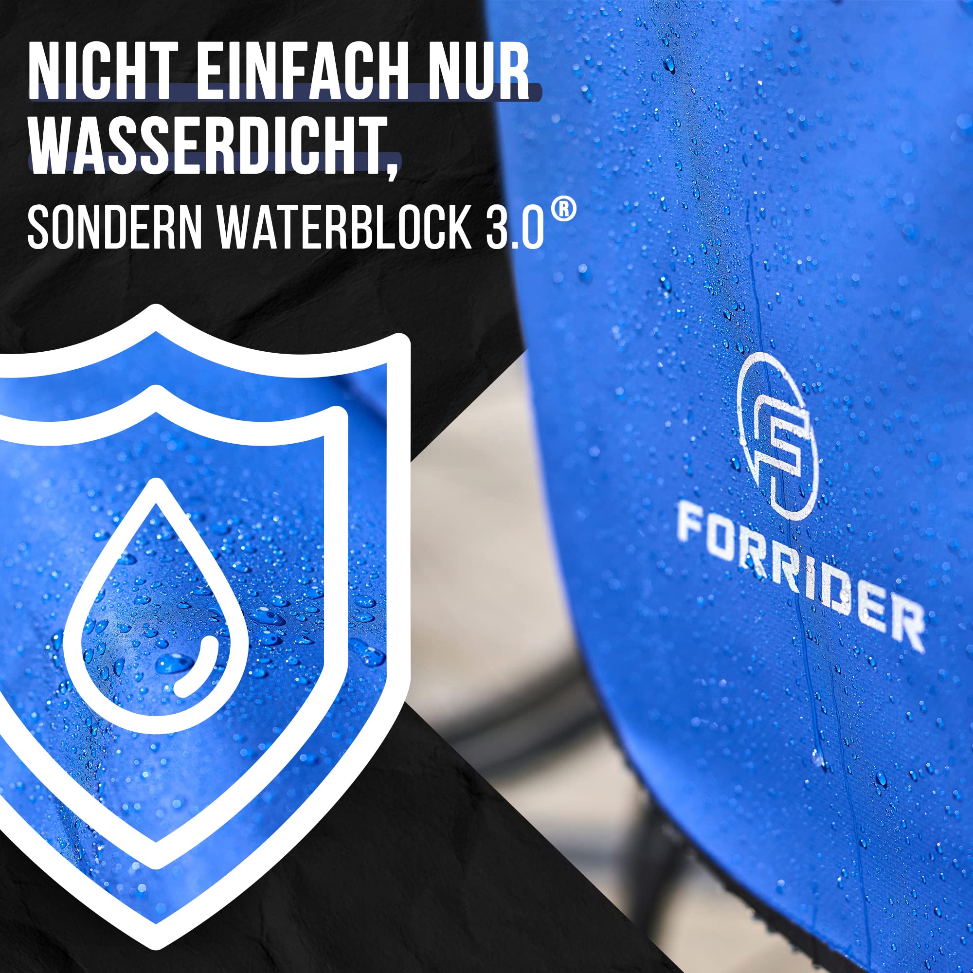 Forrider 2er Set Fahrradtaschen für Gepäckträger Wasserdicht Reflektierend | Gepäckträgertaschen 44L | Sattel Tasche fürs Fahrrad zum Einkaufen