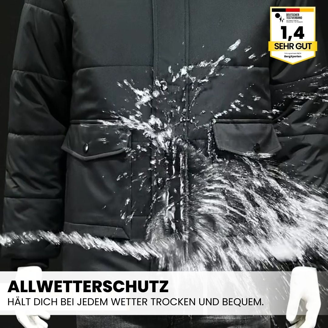 Rebolet | ThermoMax - Herren-Kapuzenjacke für den Winter – Dick gefütterter, lässiger Windbreaker mit Taschen