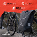 Forrider 2er Set Gepäckträgertasche Wasserdicht Fahrradtasche für Gepäckträger [2 x 27Liter] mit MagnetLock Schultergurt passt an jedes Fahrrad