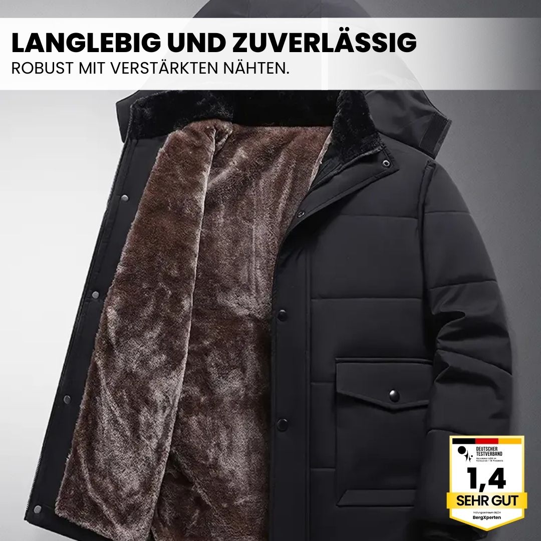 Rebolet | ThermoMax - Herren-Kapuzenjacke für den Winter – Dick gefütterter, lässiger Windbreaker mit Taschen