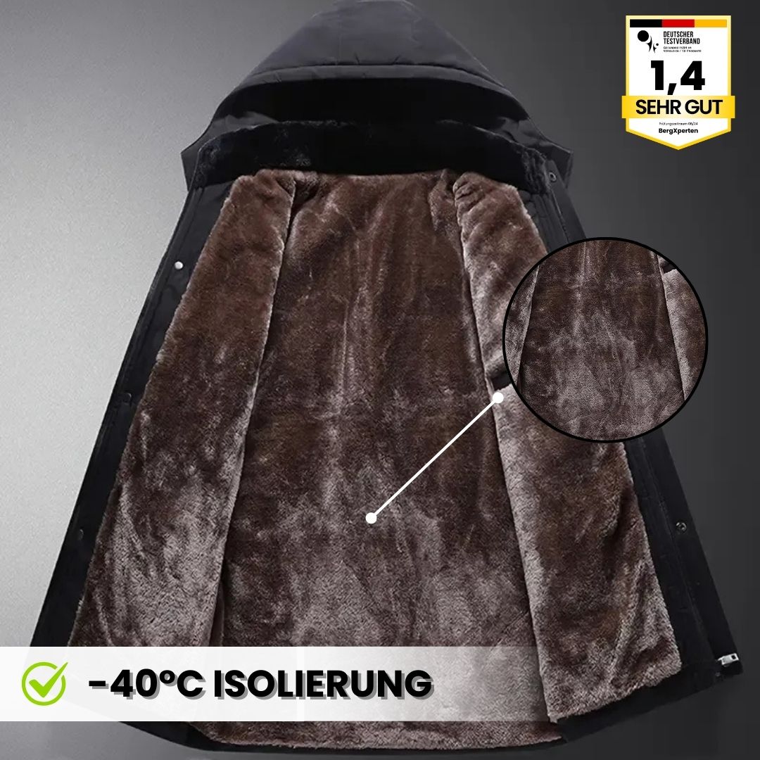 Rebolet | ThermoMax - Herren-Kapuzenjacke für den Winter – Dick gefütterter, lässiger Windbreaker mit Taschen