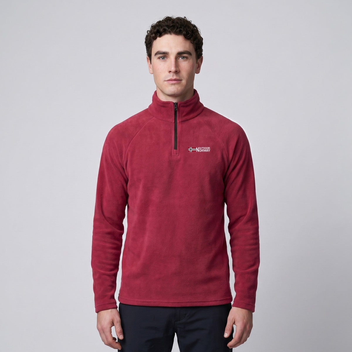 Herren Quarter-Zip Thermo-Fleece – atmungsaktiver Midlayer