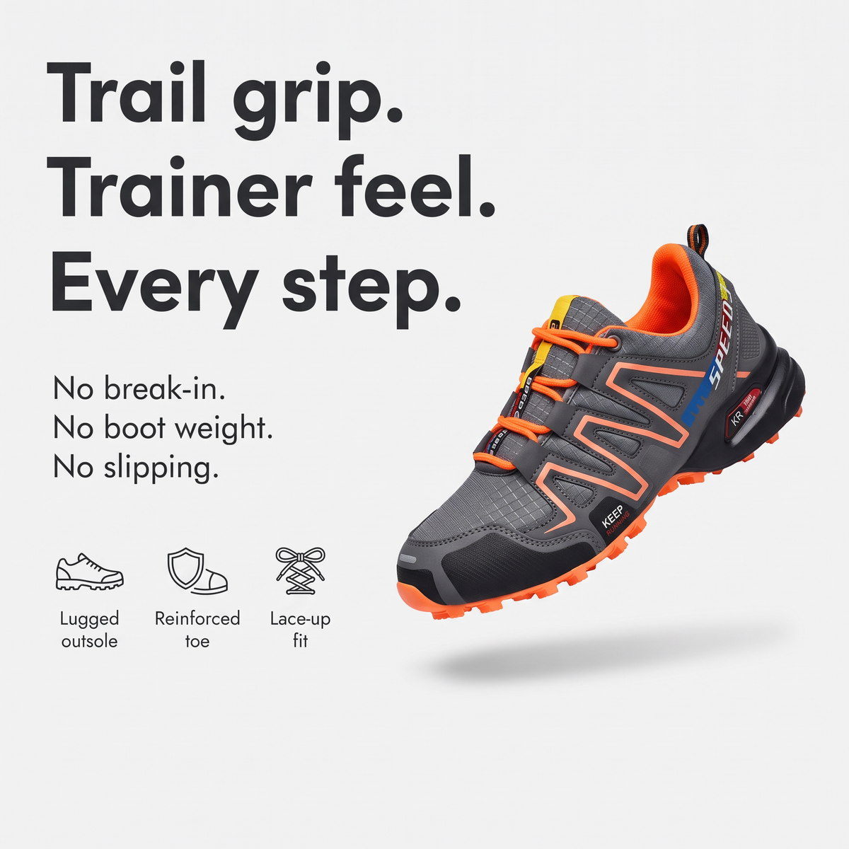 Herren Trailschuhe – profilierter Grip, leichte Laufschuhe