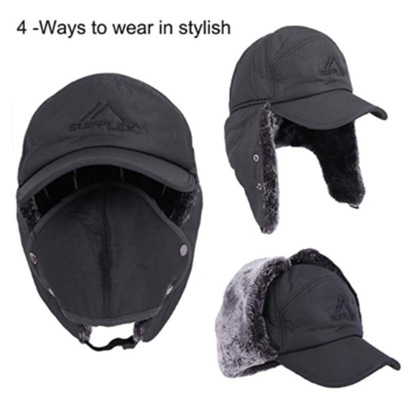 Rebolet | Super Warmer Winddichter Hut Mit Ohrklappenmaske
