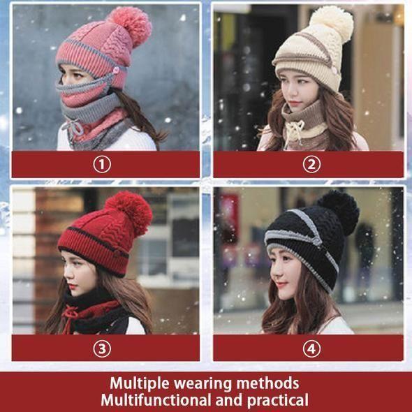 Rebolet | 3PCS Damen Winter Schal Set