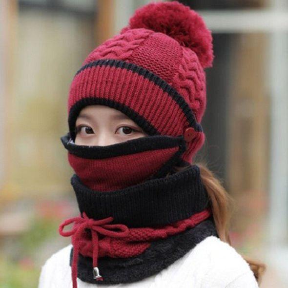 Rebolet | 3PCS Damen Winter Schal Set