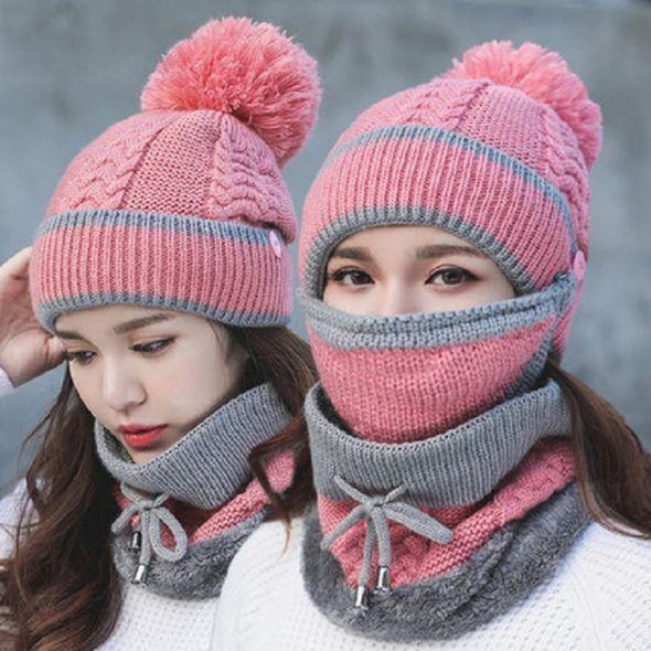 Rebolet | 3PCS Damen Winter Schal Set
