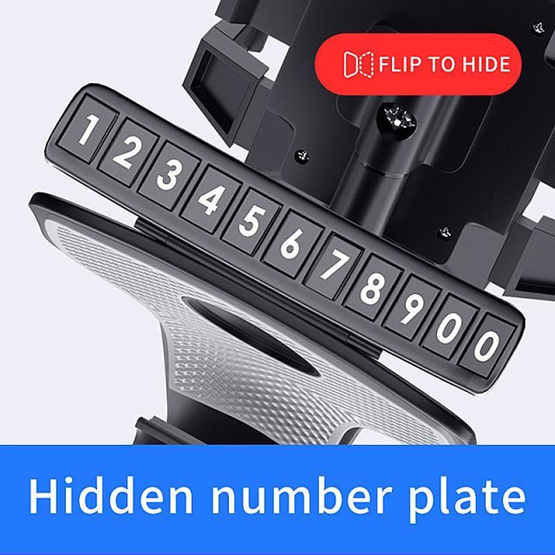 Rebolet | Autoarmaturenbrett Telefonhalter mit Nummernschild