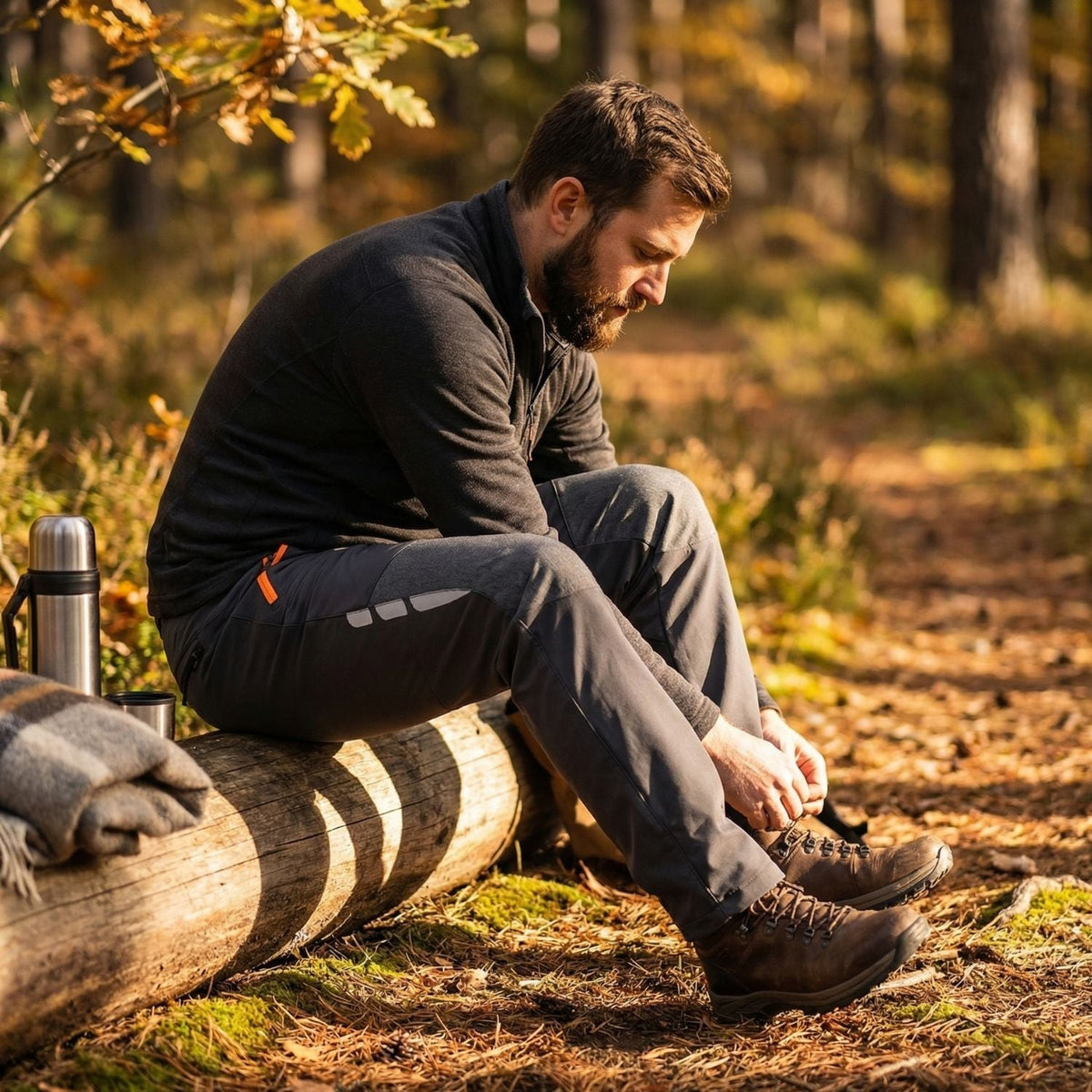 Isolierte Wanderhose – wasserabweisende Softshell für Kälte