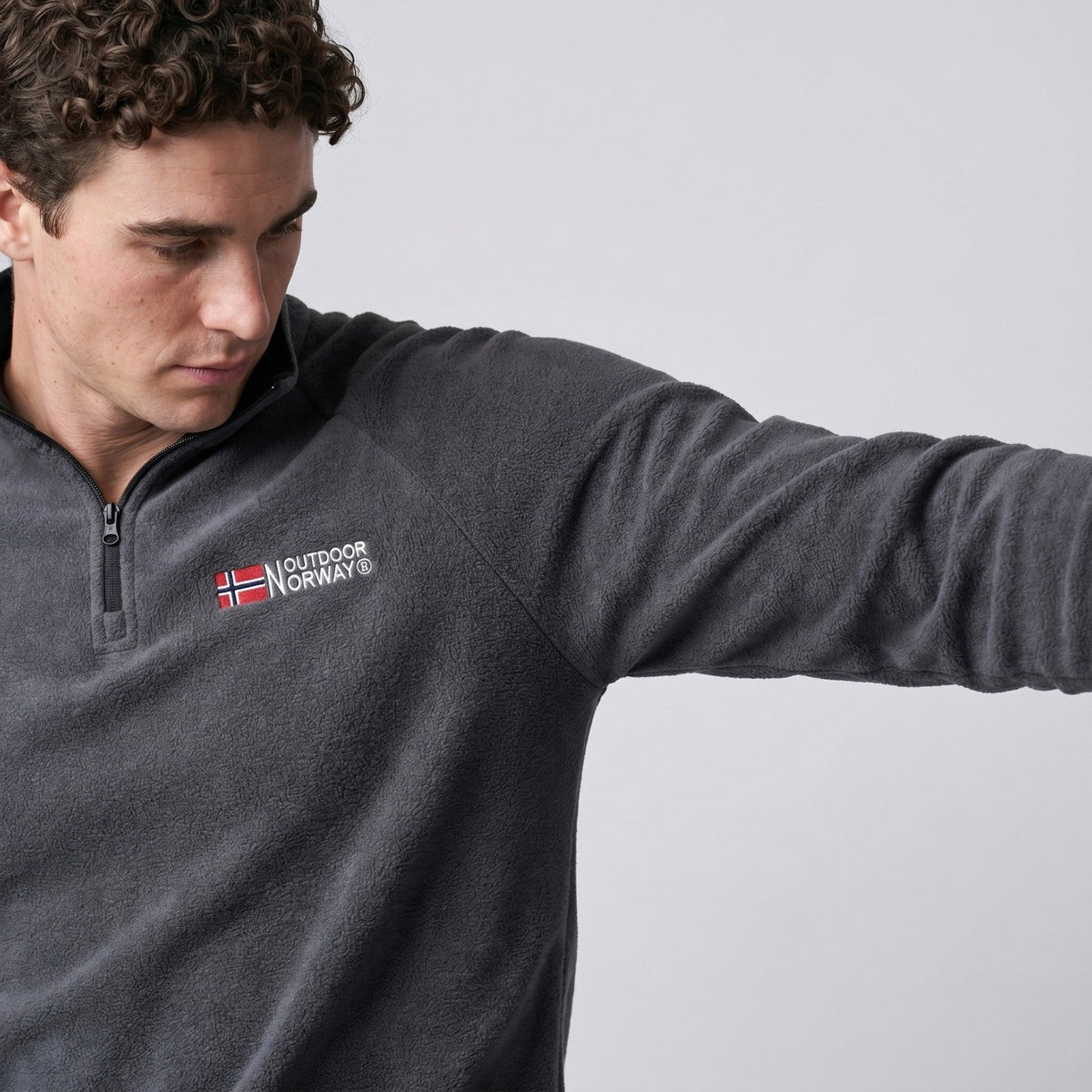 Herren Quarter-Zip Thermo-Fleece – atmungsaktiver Midlayer