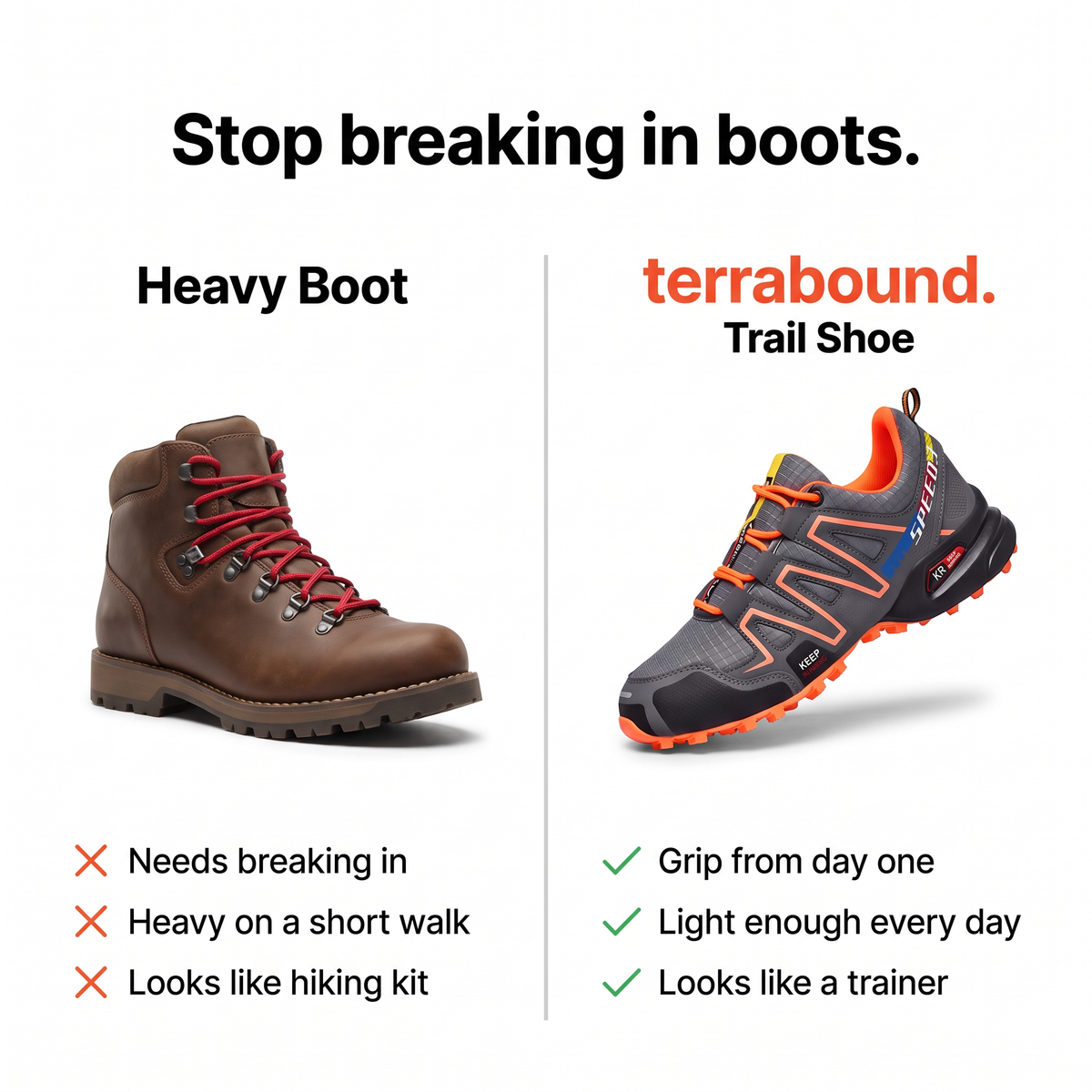 Herren Trailschuhe – profilierter Grip, leichte Laufschuhe