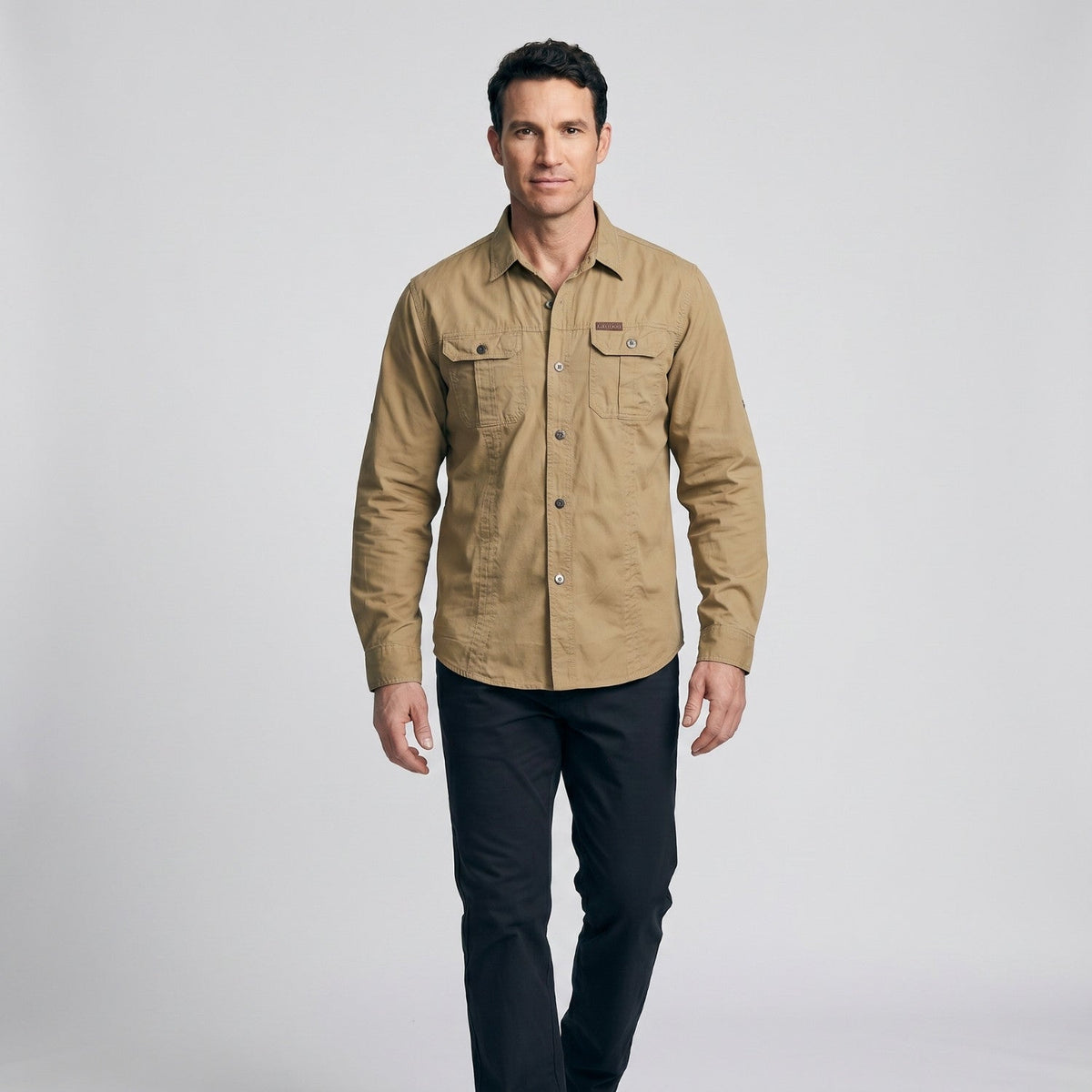 Leichtes langärmliges Outdoor-Hemd – strapazierfähige Baumwolle