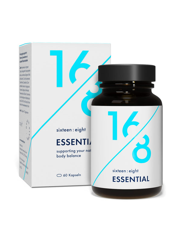 SIXTEEN:EIGHT® ESSENTIAL Vitamine und Mineralstoffe Multivitamin Tabletten speziell für Intervallfasten I Hochdosiert, Vegan I 60 Kapseln