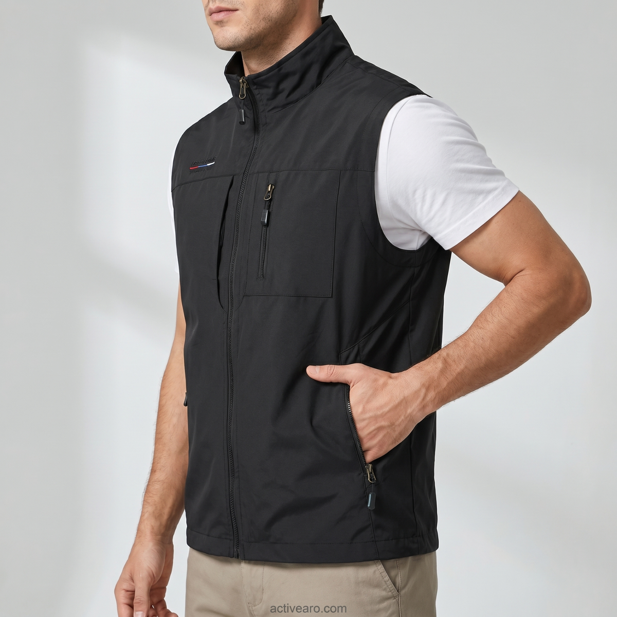 Leichte Multitaschen-Outdoor-Weste – schnelltrocknend, aktiv