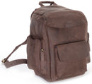 Leabags Leder Rucksack Damen & Herren I Kamerarucksack I Echtleder Premium Kameratasche I Eleganter Backpack Frauen & Männer I Kamerakoffer I Lederrucksack I Nature Dunkelbraun