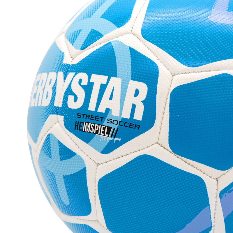 Derbystar Street Soccer Straßenfußball in der Größe 5 Neonblau