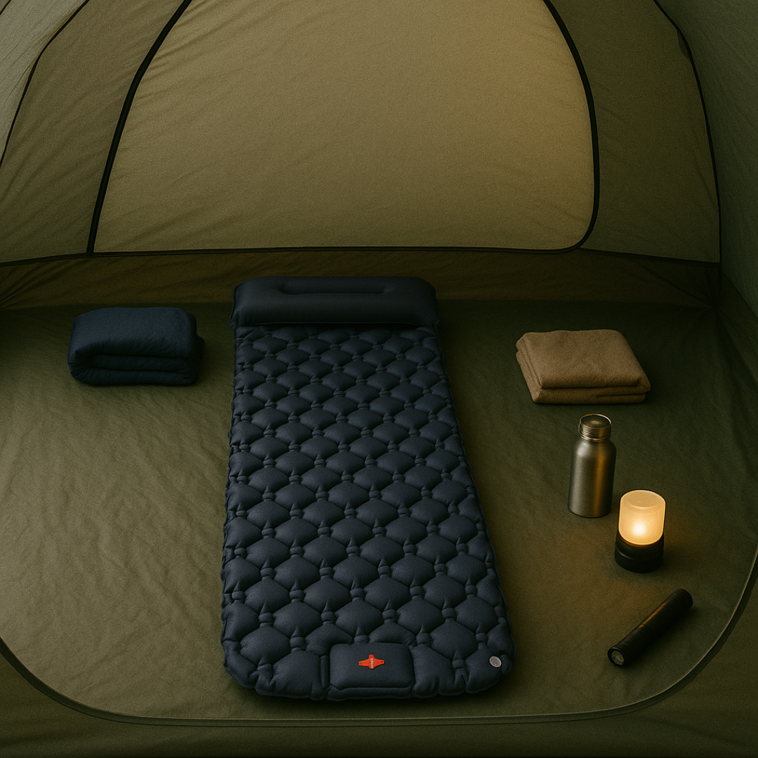 Ultraleichte Outdoor Isomatte mit Fußpumpe – AirNest Trek