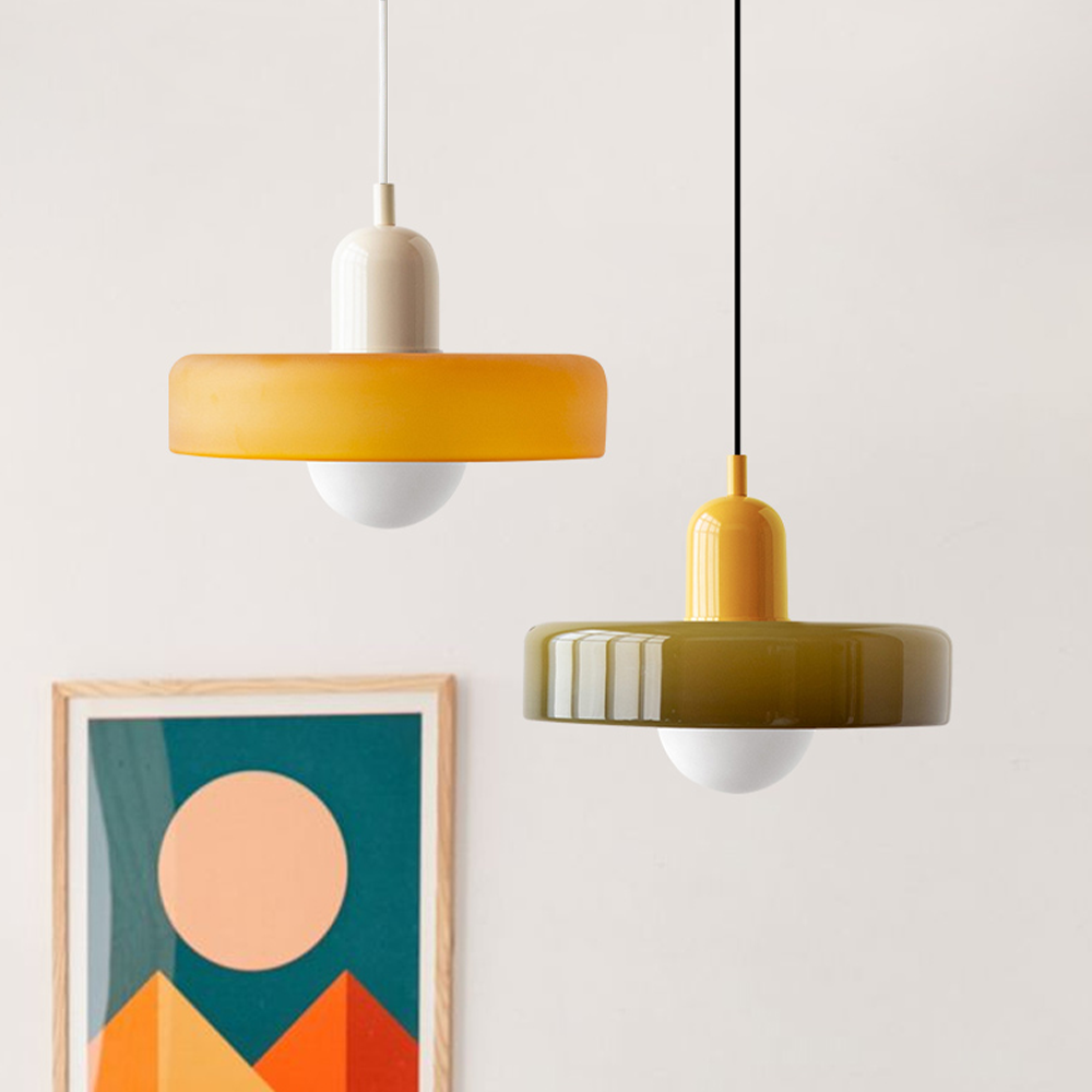 Rebolet | Bauhaus-Pendelleuchte aus farbigem Glas