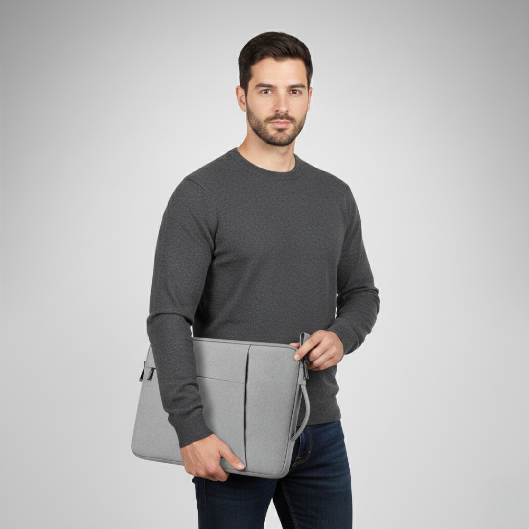 Laptop-Hülle aus Canvas mit Reißverschluss