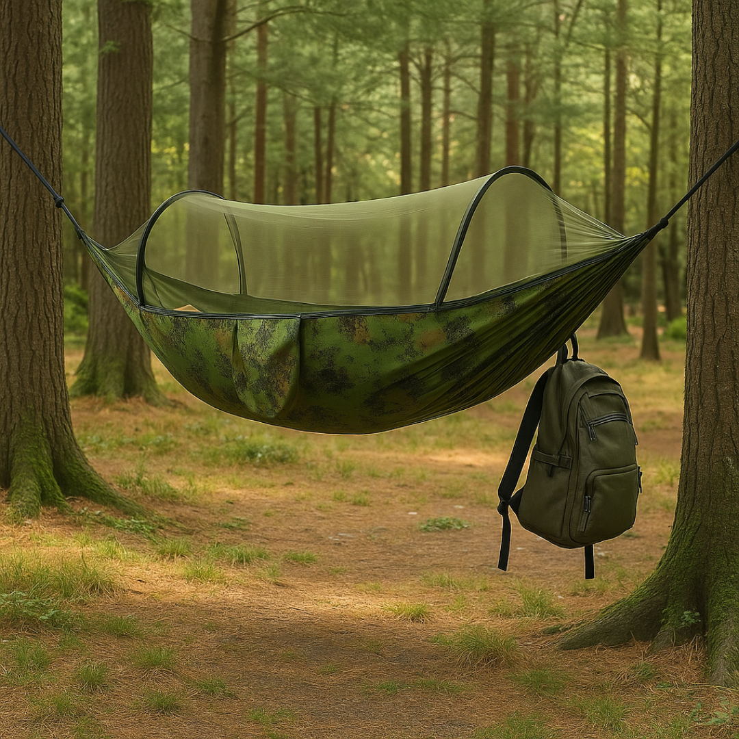 Camping-Hängematte mit Moskitonetz – BugFree AirCamp