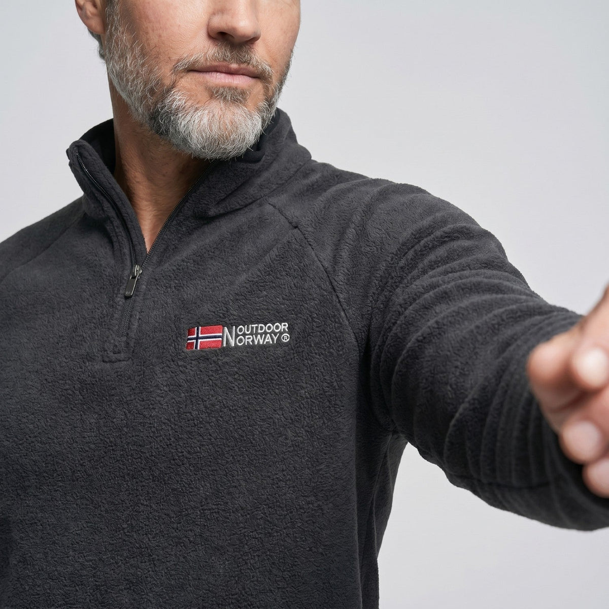 Herren Quarter-Zip Thermo-Fleece – atmungsaktiver Midlayer