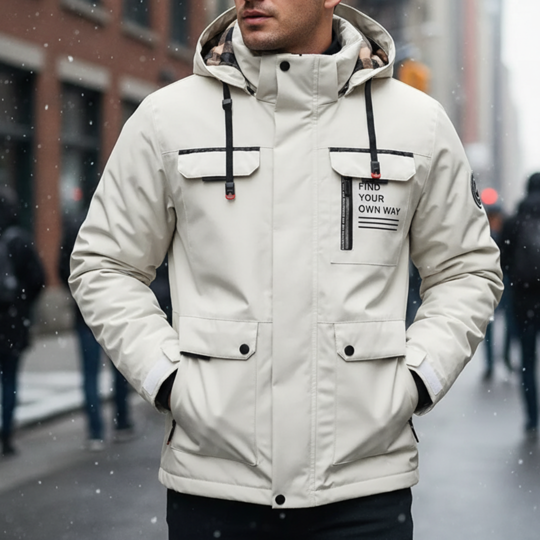 Winterjacke wasserdicht & warm mit abnehmbarer Kapuze – NordFrost Shield