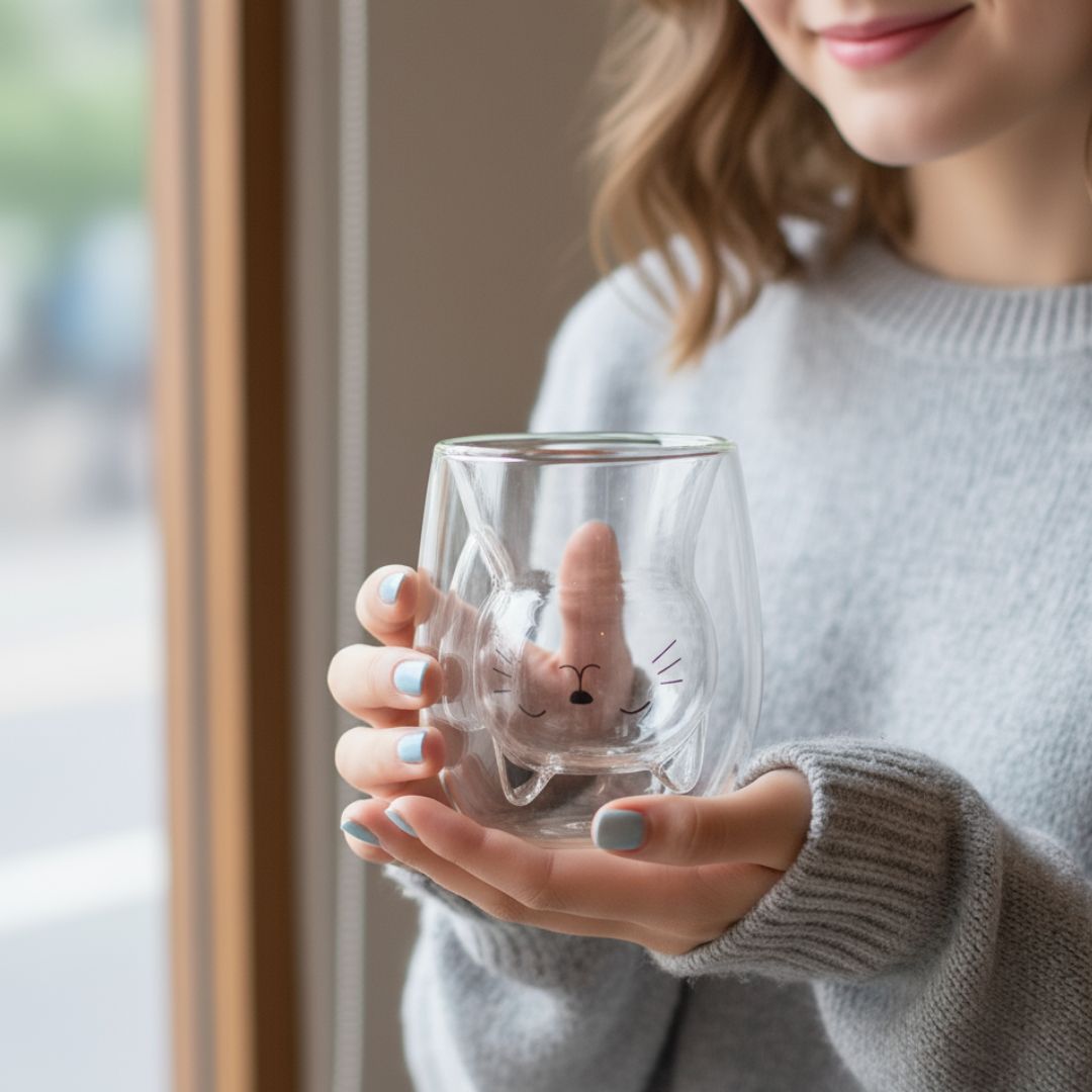 Rebolet | MiauGlas Tasse - Handschonend, stilvoll, katzenlieb
