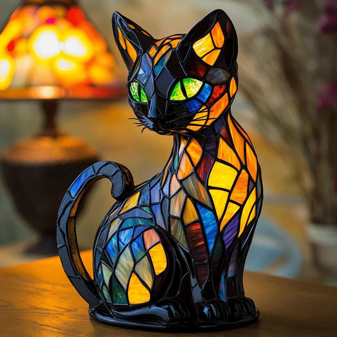Rebolet | Leuchtkatze – handgefertigte Lampe, die Herzen erstrahlen lässt