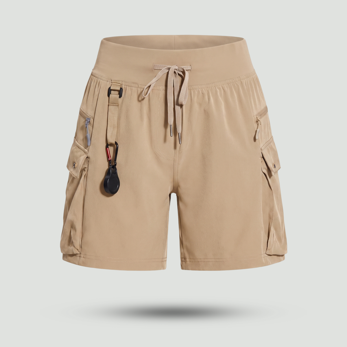 Damen Laufshorts mit Reißverschlusstasche – leicht, schnelltrocknend