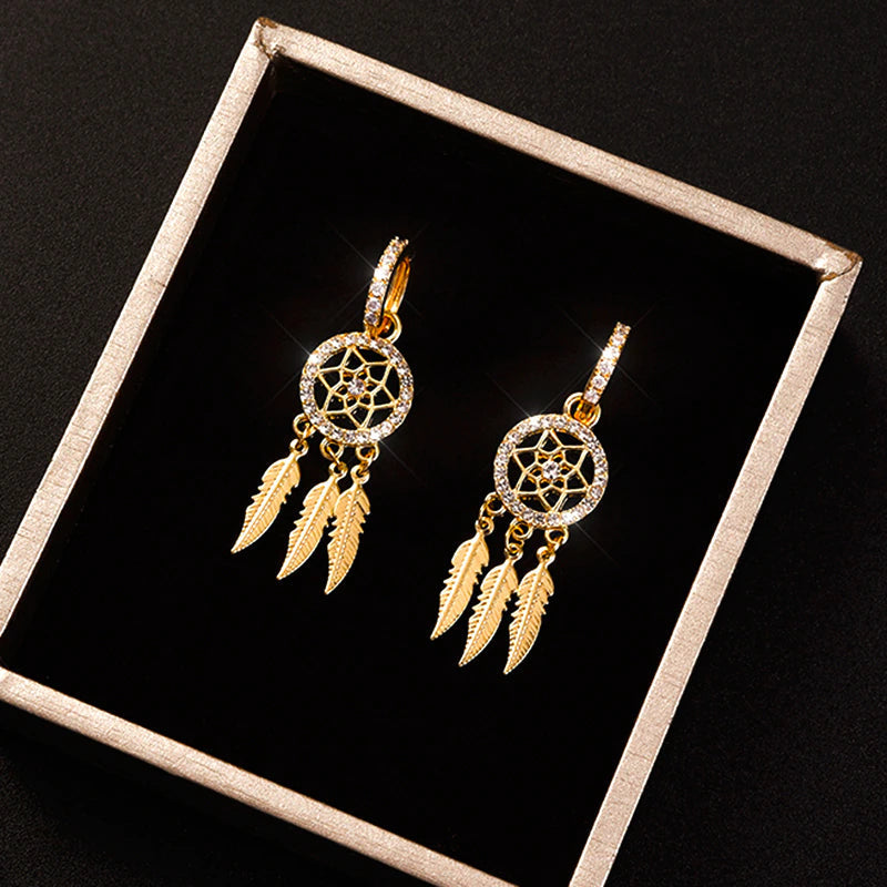 Rebolet | Traumfänger-Ohrringe aus 14k Massivgold – Creolen